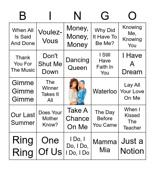 ABBA Bingo Card
