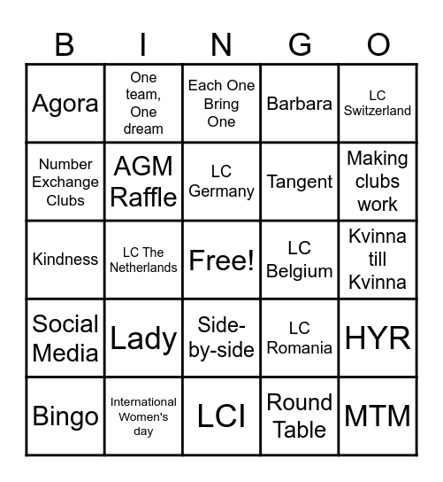 MTM 2025 Bingo Card