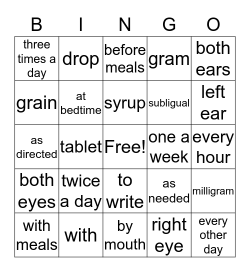 pharmacy-sig-codes-bingo-card