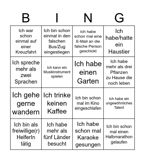 TEAM BING(O) Bingo Card