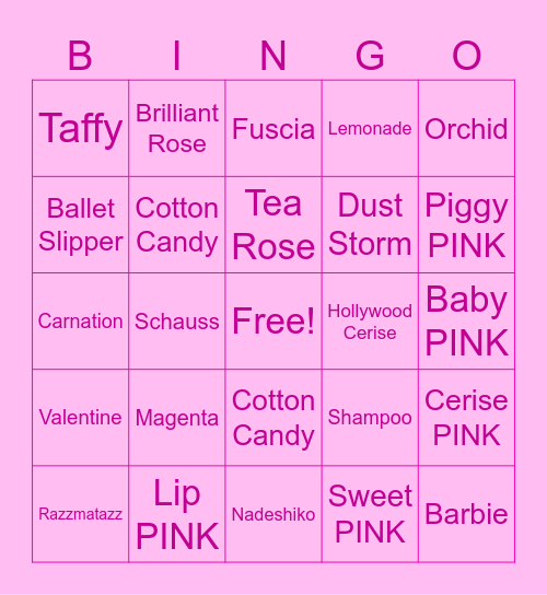 BEYOND THE PINK Bingo Card