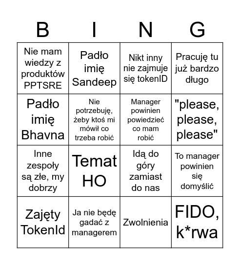 Daily Bingo Card