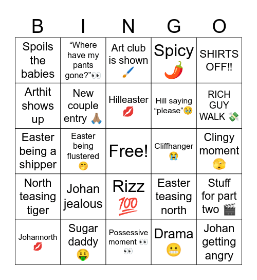 Forever you final ep Bingo Card
