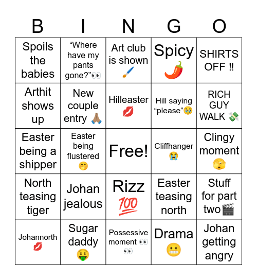 Forever you final ep Bingo Card