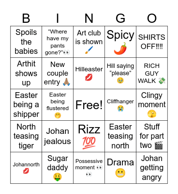 Forever you final ep Bingo Card