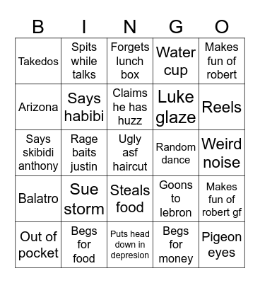 Jonathan bingo Card