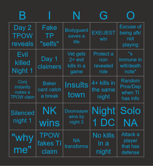 ALL ANY BINGO Card