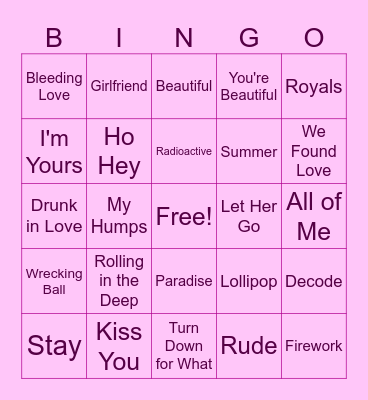 BEYOND THE PINK Bingo Card