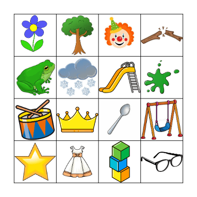 Consonant Blend Bingo Card