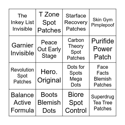 Patch Bingo Card