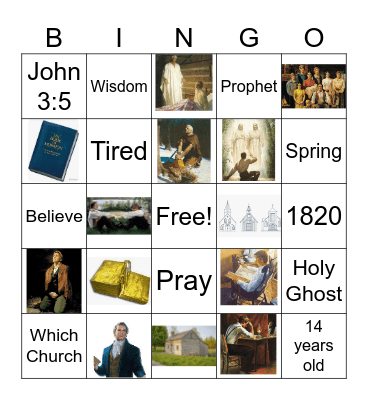 Joseph Smith Bingo Card