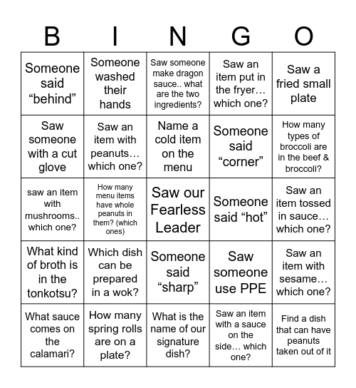 Bingo Card
