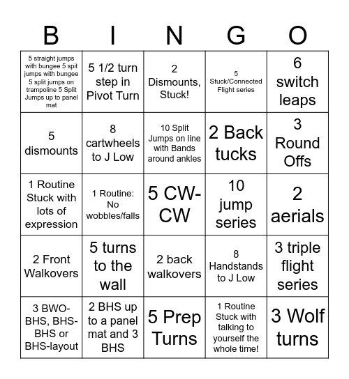 Beam Bingo Card