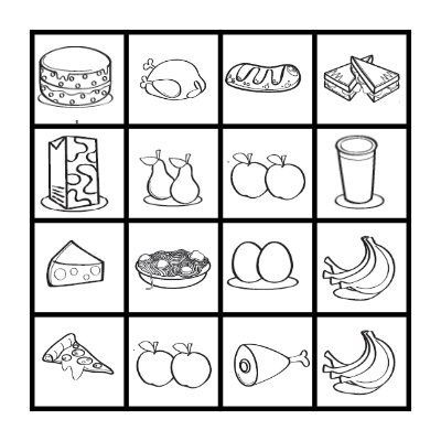 Food bingo Card