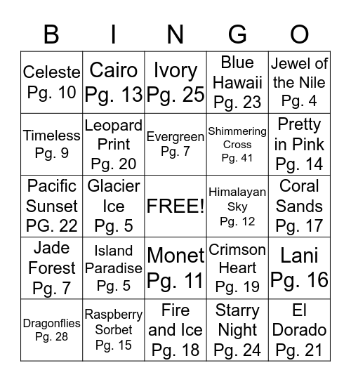 AllieCat Jewelry Bingo Card