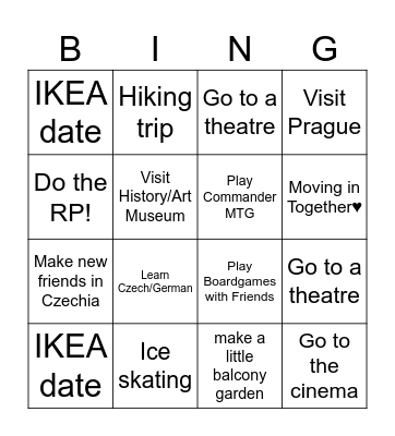 Laura and Vašek's Bing2025 Bingo Card