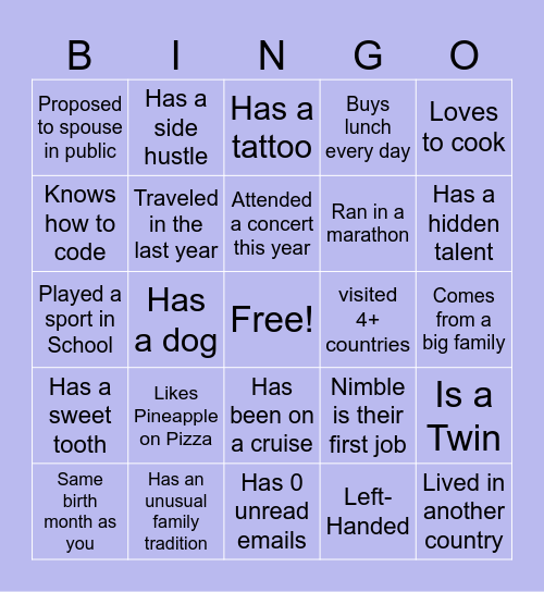 2025 Nimble SKO Bingo Card