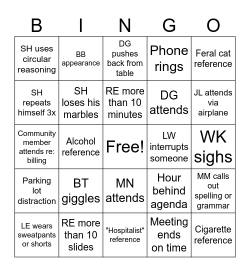 Board Bingo Card