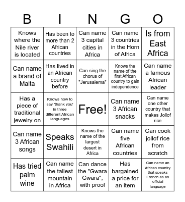 Spring KickOff Bingo!!! Find Someone Who... Bingo Card