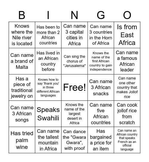 Spring KickOff Bingo!!! Find Someone Who... Bingo Card