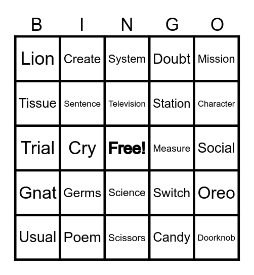 Inconsistent/Common Spelling Consonants and Vowels Bingo Card