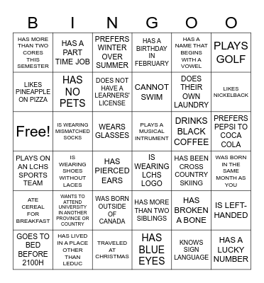 FIND SOMEONE WHO... Bingo Card