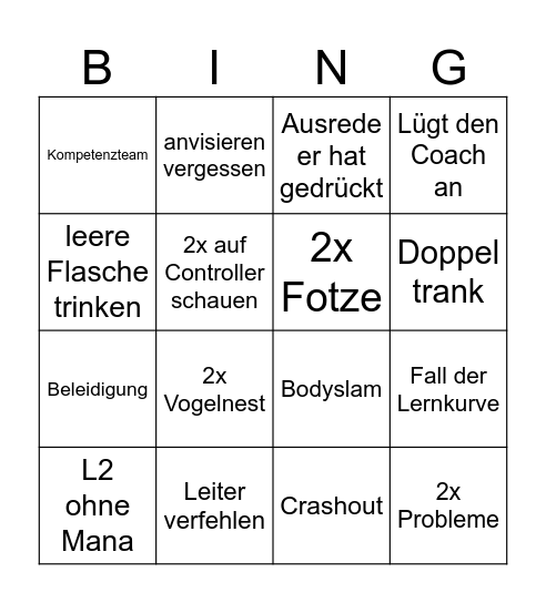 Opa Bingo ihhhh Bingo Card