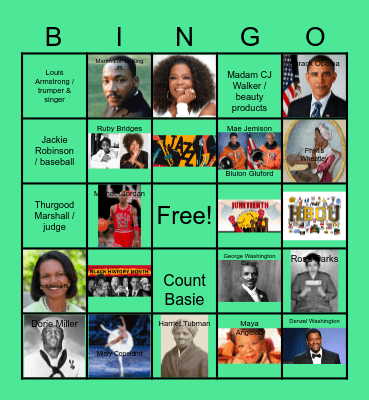 Black History Month Bingo Card