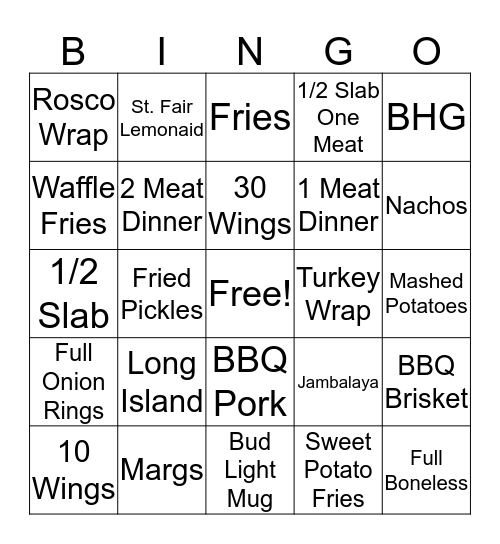 Jethro's Bingo  Bingo Card