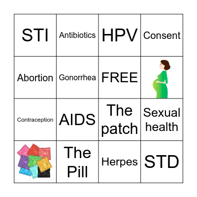 Sexual Health Bingo Card
