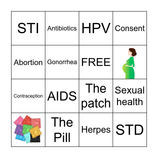 Sexual Health Bingo Card