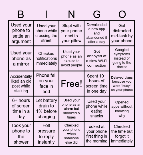 Brain Rot bingo Card