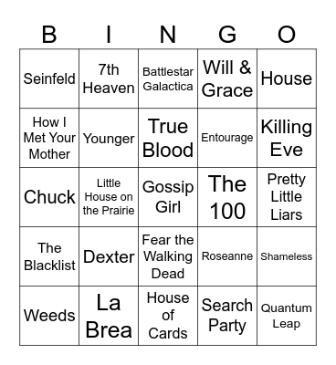 TV Shows With Terrible Series Finales Bingo Card