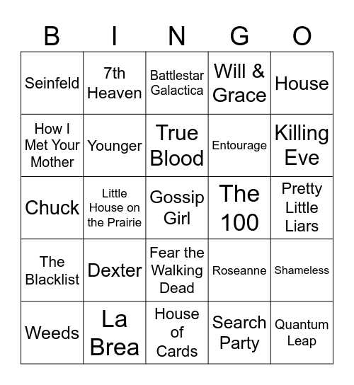 TV Shows With Terrible Series Finales Bingo Card