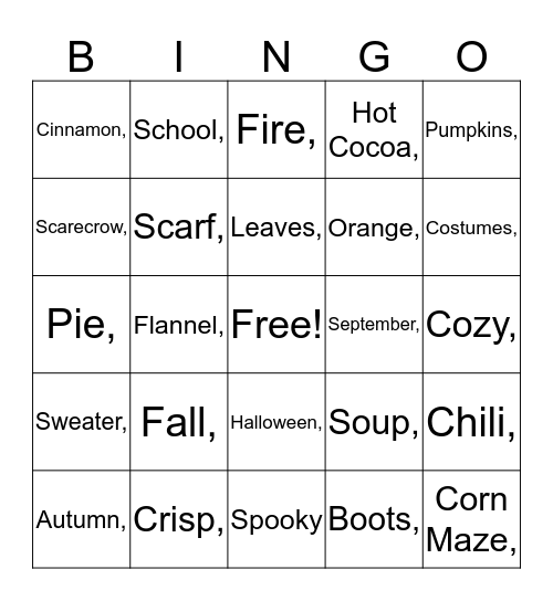 Bridgeside Bingo Card