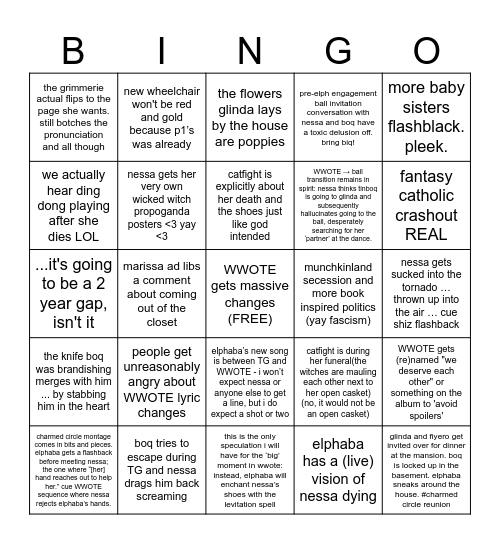 ive got something to confessa Bingo Card