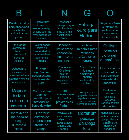 Bingo Folk Bingo Card