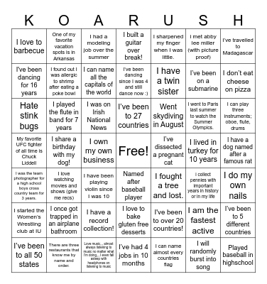 KOA BINGO Card