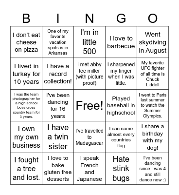 KOA BINGO Card