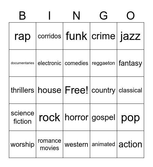 Find Someone Who Likes... Bingo Card