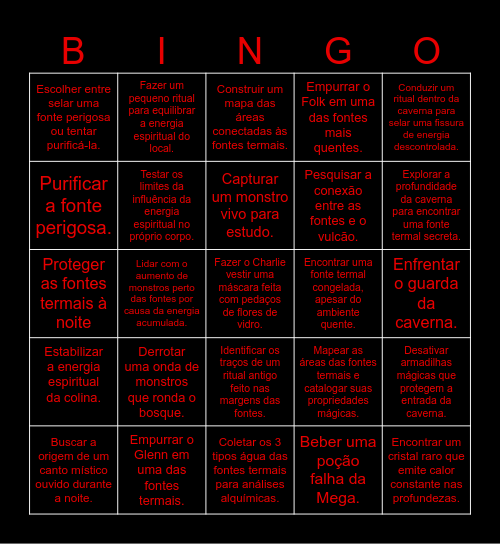 Bingo da Pátria Bingo Card