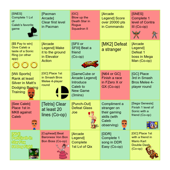 Double C Gaming Bingo Card