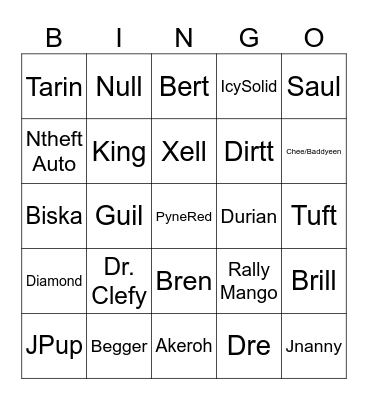 D\furgafs Bingo Card