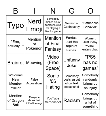 Suggyiem's Server Bingo Part 2 Bingo Card