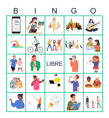 El tiempo libre y los pasatiempos Bingo Card