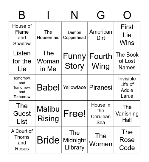 Who has Read...? Bingo Card