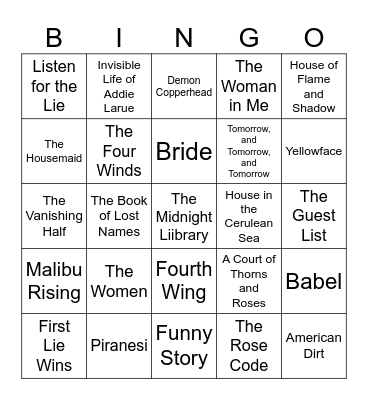 Who has Read...? Bingo Card