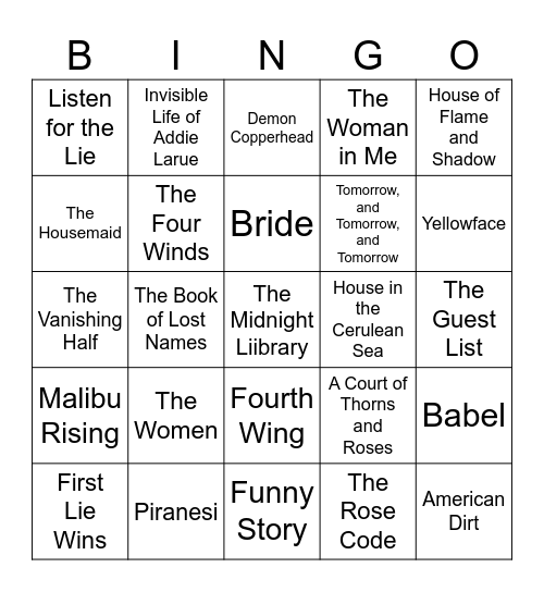 Who has Read...? Bingo Card