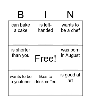 Find someone who.... Bingo Card