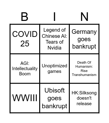 2025 Bingo Card